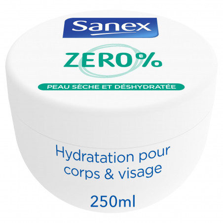 Crème hydratante corps Sanex Zéro 0% Peaux sèches pot - 250ml