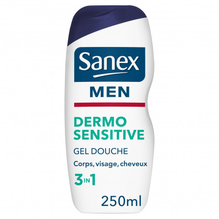 Gel Douche Homme Sanex Corps & Visage Peaux sensibles - 250ml