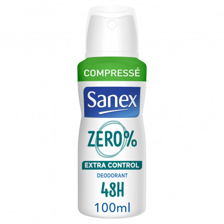 Déodorant sans sels d'aluminium Sanex Zéro 0% 48h spray compressé - 100ml
