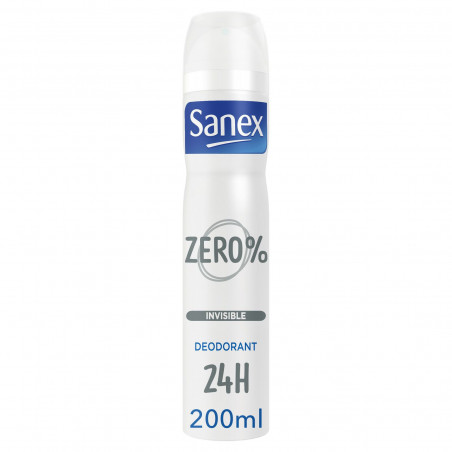 Déodorant sans sels d'aluminium Sanex Zéro 0% anti traces blanches spray - 200ml