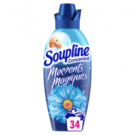 Adoucissant concentré Soupline Moments Magiques Fraîcheur éternelle 34 lavages - 800ml