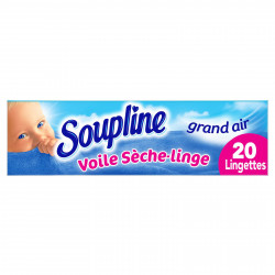 Voile Sèche Linge Adoucissant Soupline Grand Air - 20 lingettes