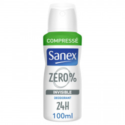 Pack de 6 - Déodorant sans sels d'aluminium Sanex Zéro 0% Men anti traces blanches spray compressé - 100ml