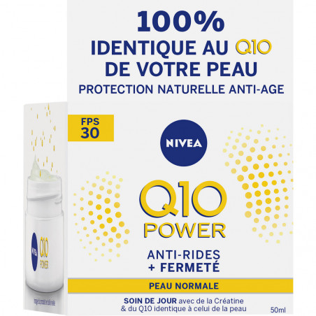 Nivea - Crème visage anti-rides Peaux normales FPS30 Q10 Power 50ml